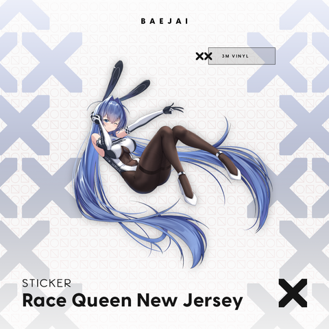 Race Queen New Jersey Sticker