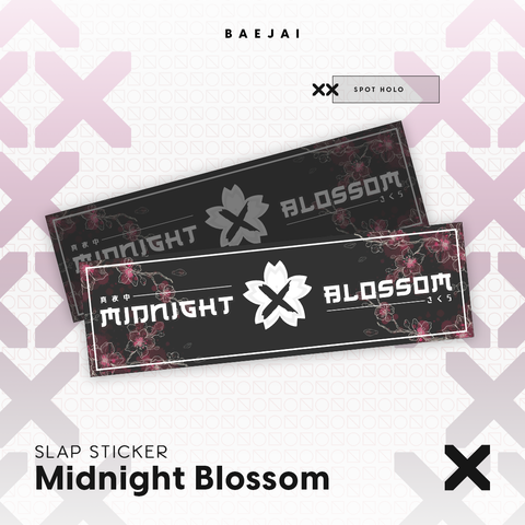 Midnight Blossom Slap Sticker