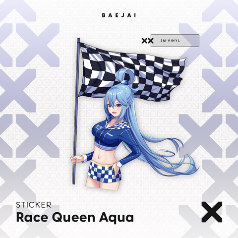Race Queen Aqua Sticker