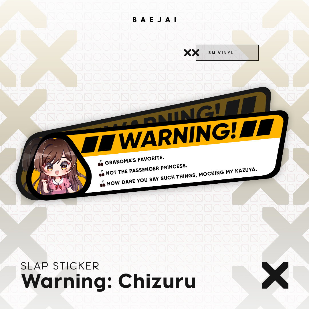 Chizuru Warning Sticker Baejai