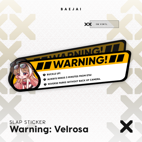 Velrosa Warning Sticker