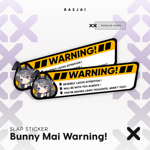 Mai Warning Sticker