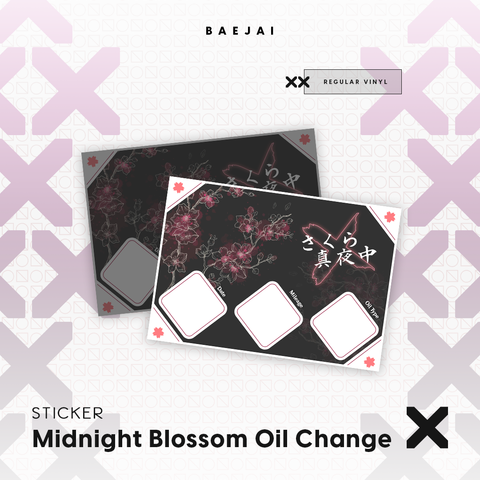 Midnight Blossom Oil Change Sticker