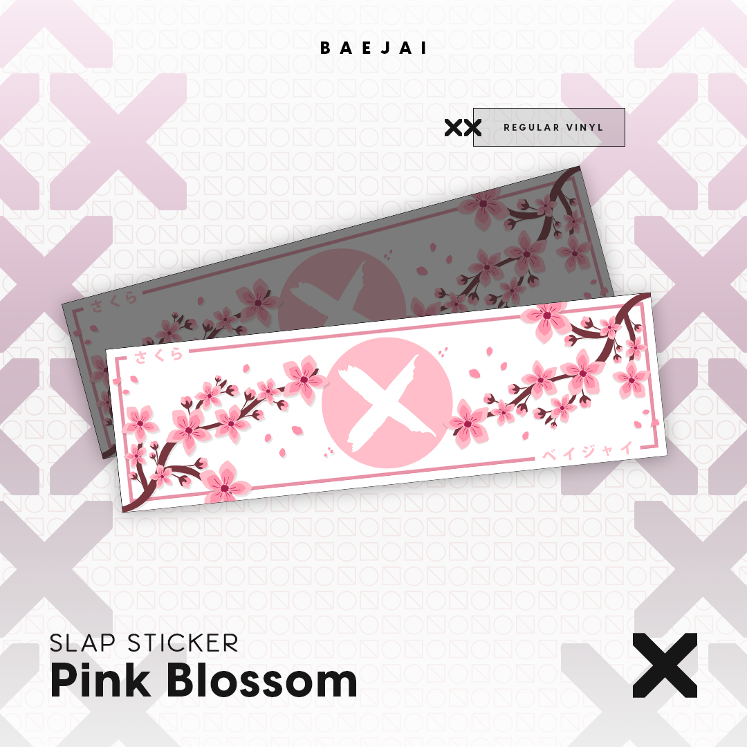 Pink Blossom Slap Sticker Baejai